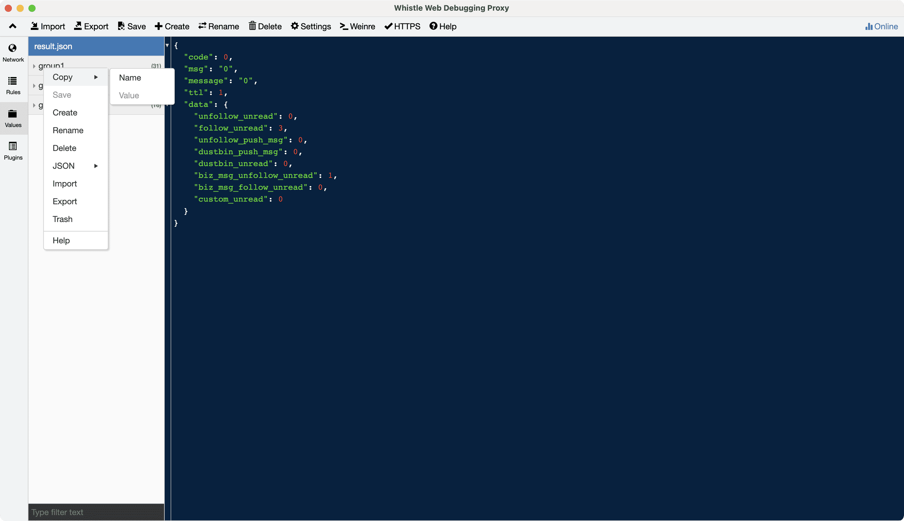 Values Interface